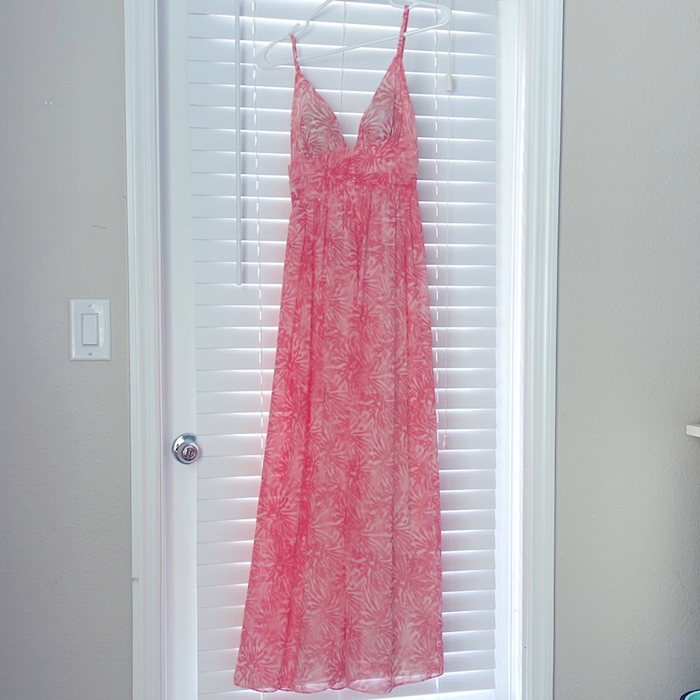 Coral maxi dress